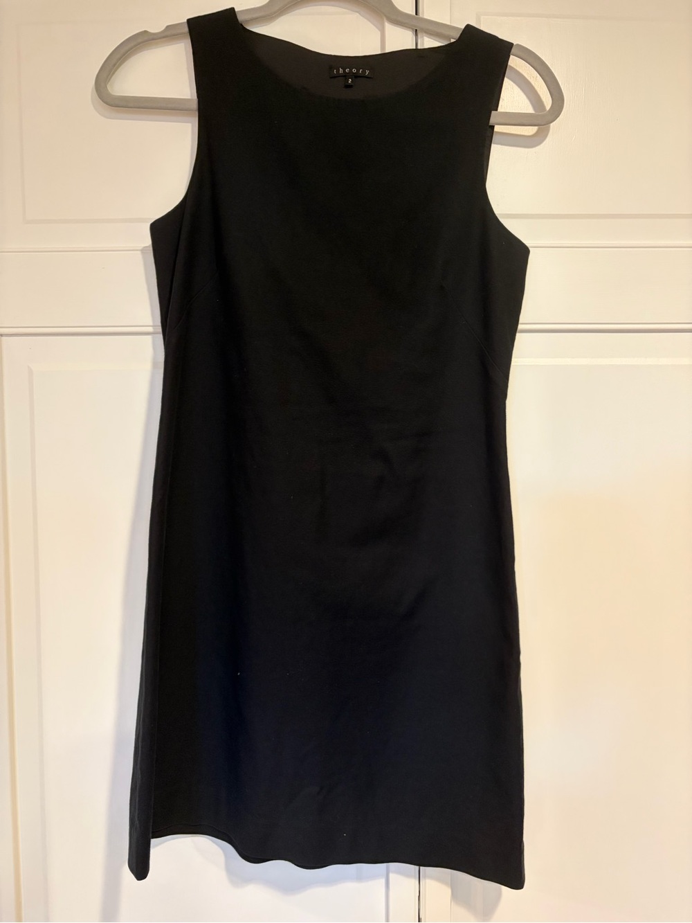 Theory Black Sleeveless Mini Sheath Dress